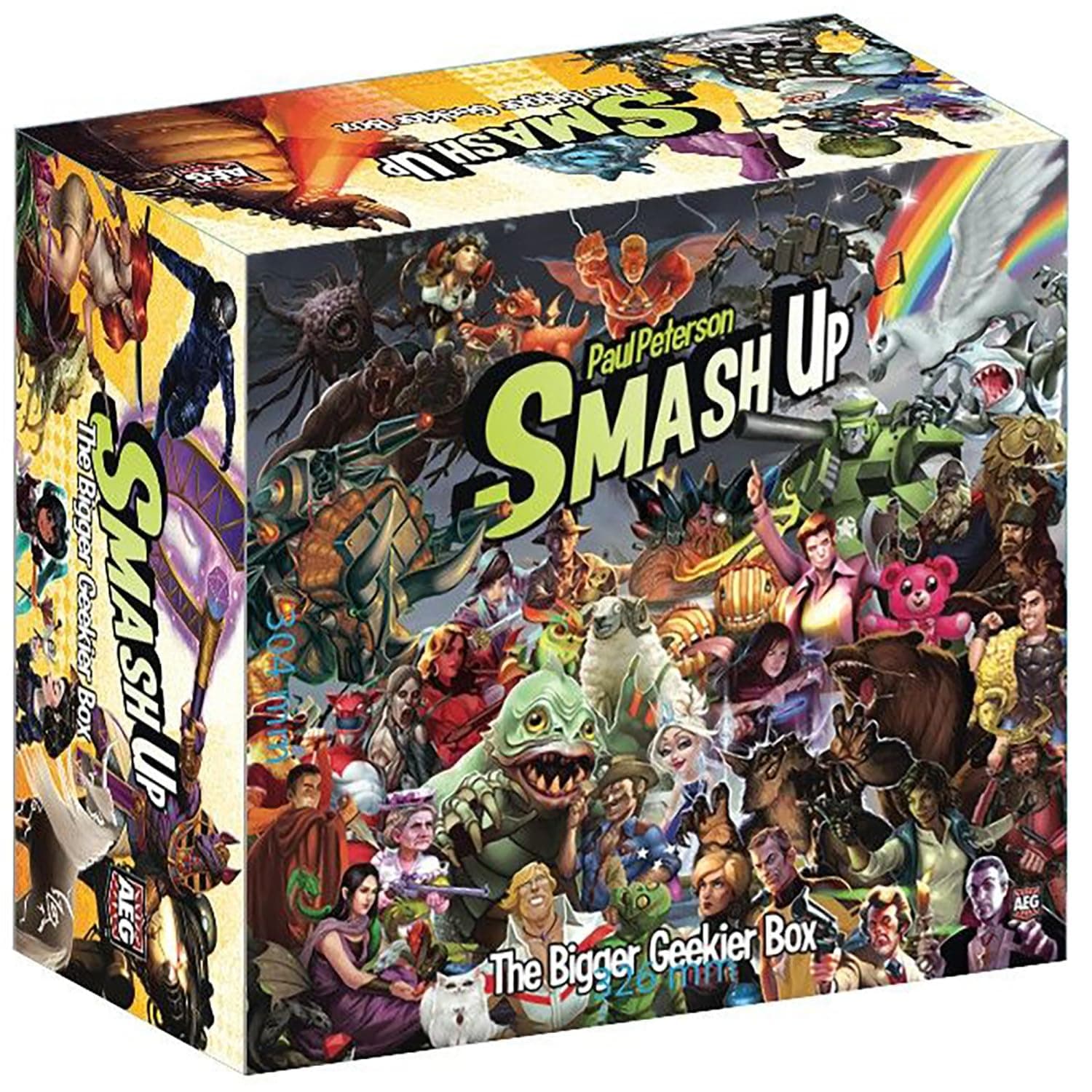 AEG Smash Up: Bigger Geekier Box | Card Game Storage Solution | Includes Geeks & All-Stars Factions | 2-4 Players | Ages 14+ | 30-45 Minute Playtime