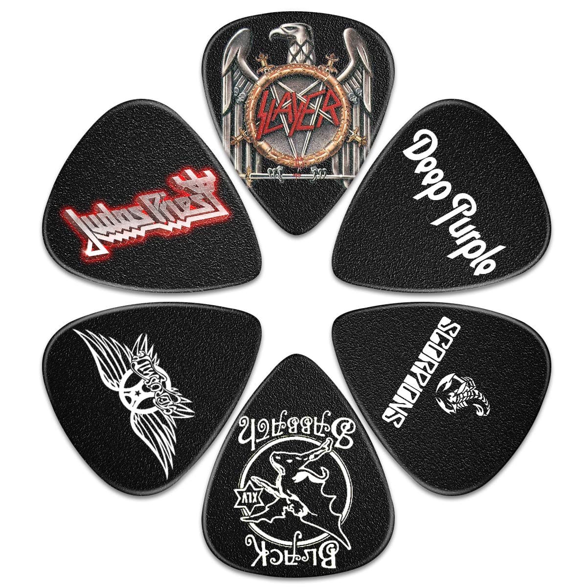 Guitar Picks – Surmoler 6 Pack Universal Plastic Guitar Picks for Acoustic and Electric Guitar (My favorite band 2)