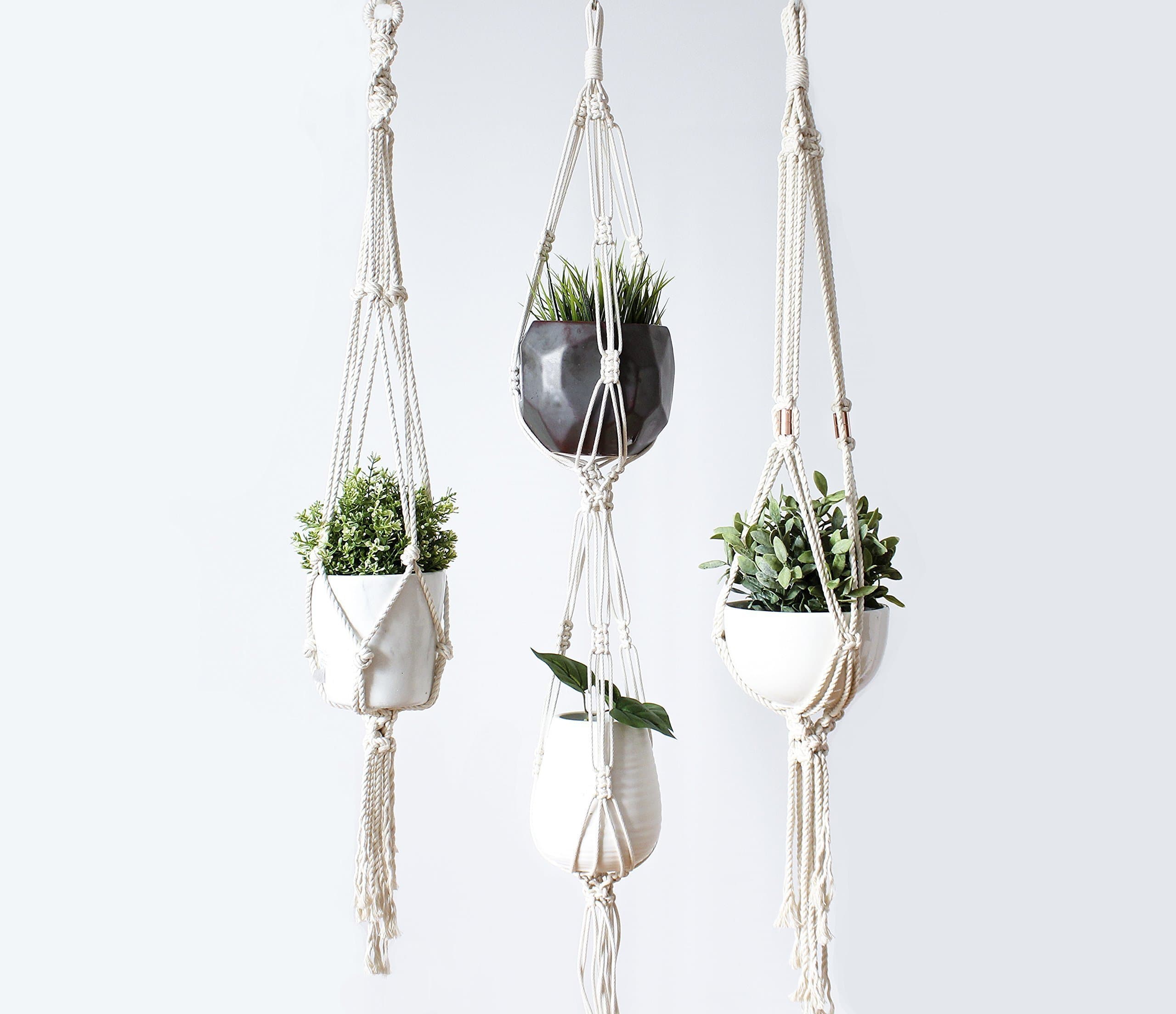 Macrame Plant Hanger, Hanging Planter, 100% Cotton