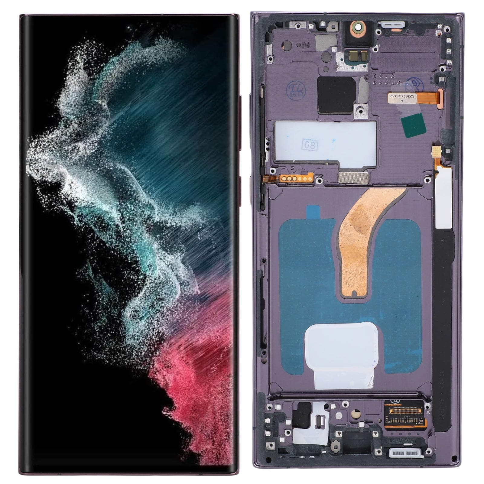 6.8 OLED for S22 Ultra, LED LCD Display Touch Screen Digitizer Assembly S22ultra 5G SM S908B, LCD Screen Replacement with Frame, EU International Version