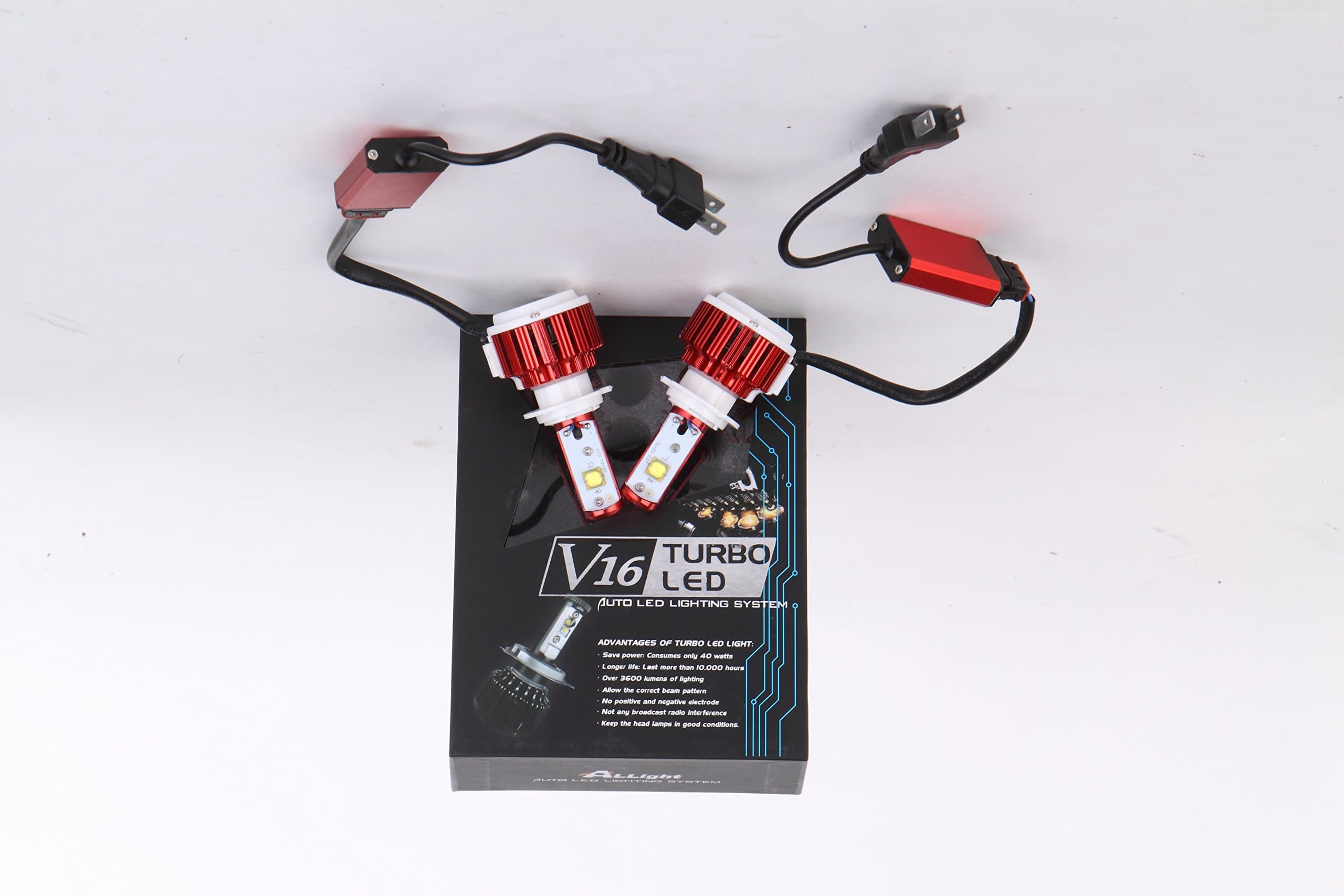 OPI7 LED Headlight Bulbs w/ Clear Arc-Beam Kit - H7 - 80w 9,600Lm 6K Cool White CREE (v16-H7)