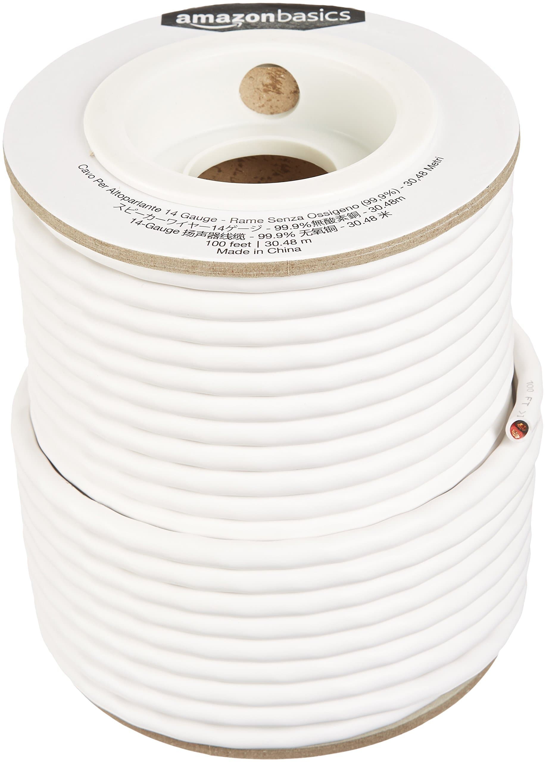 Speaker Wire - 14-Gauge, 99.9% Oxygen-Free Copper, 30,5 m, White