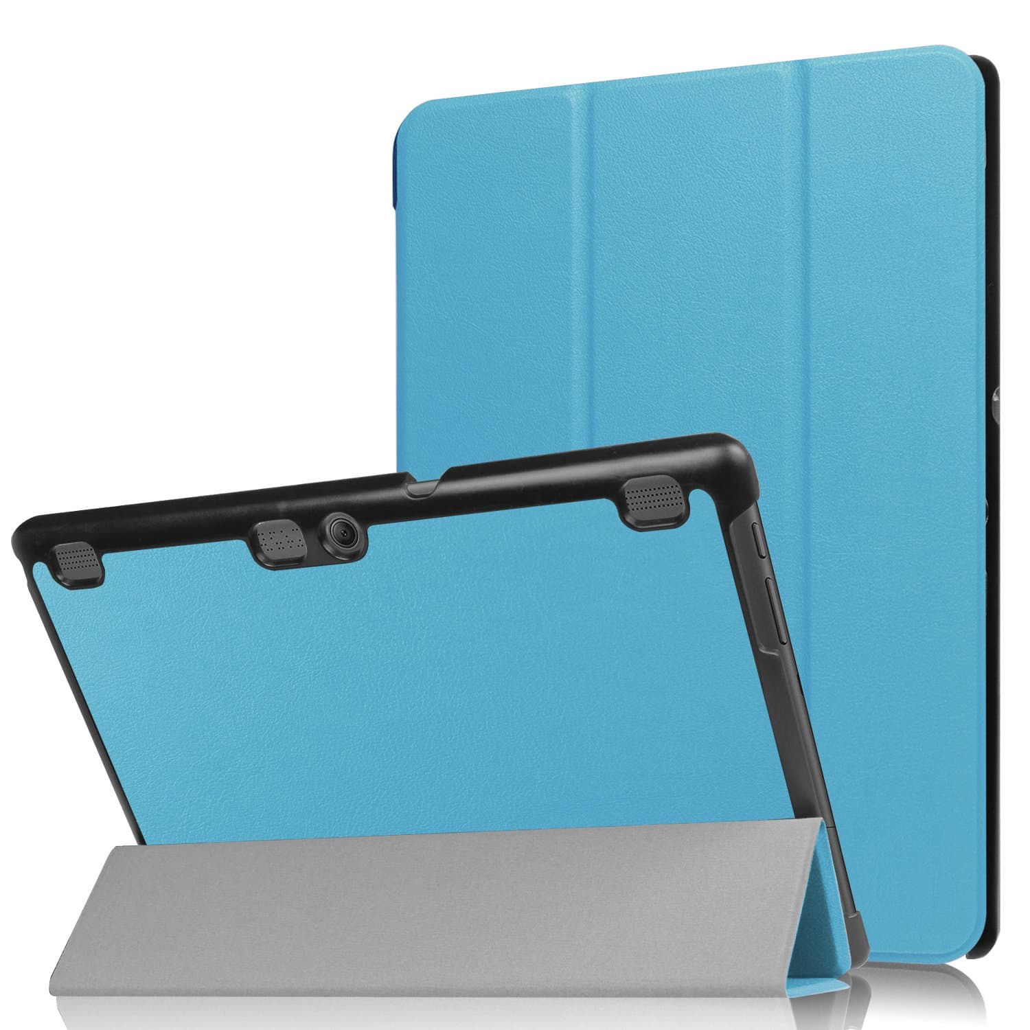 Asng Lenovo Tab 2 A10/TAB-X103F Tab 10 Case, Ultra Slim Lightweight Tri-Fold Cover for Lenovo Tab 2 A10-70/Tab 2 A10-30/Tab 3 Plus/Tab 3 10 Business TB3-X70/TAB-X103F Tab 10 10.1" Tablet (Sky Blue)