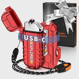 Lafagiet USB-C Rechargeable Lighter, Dual Electric arc, Waterproof, Flame-Less, Windproof Plasma lighters for Grill, Survival, Camping, Candle