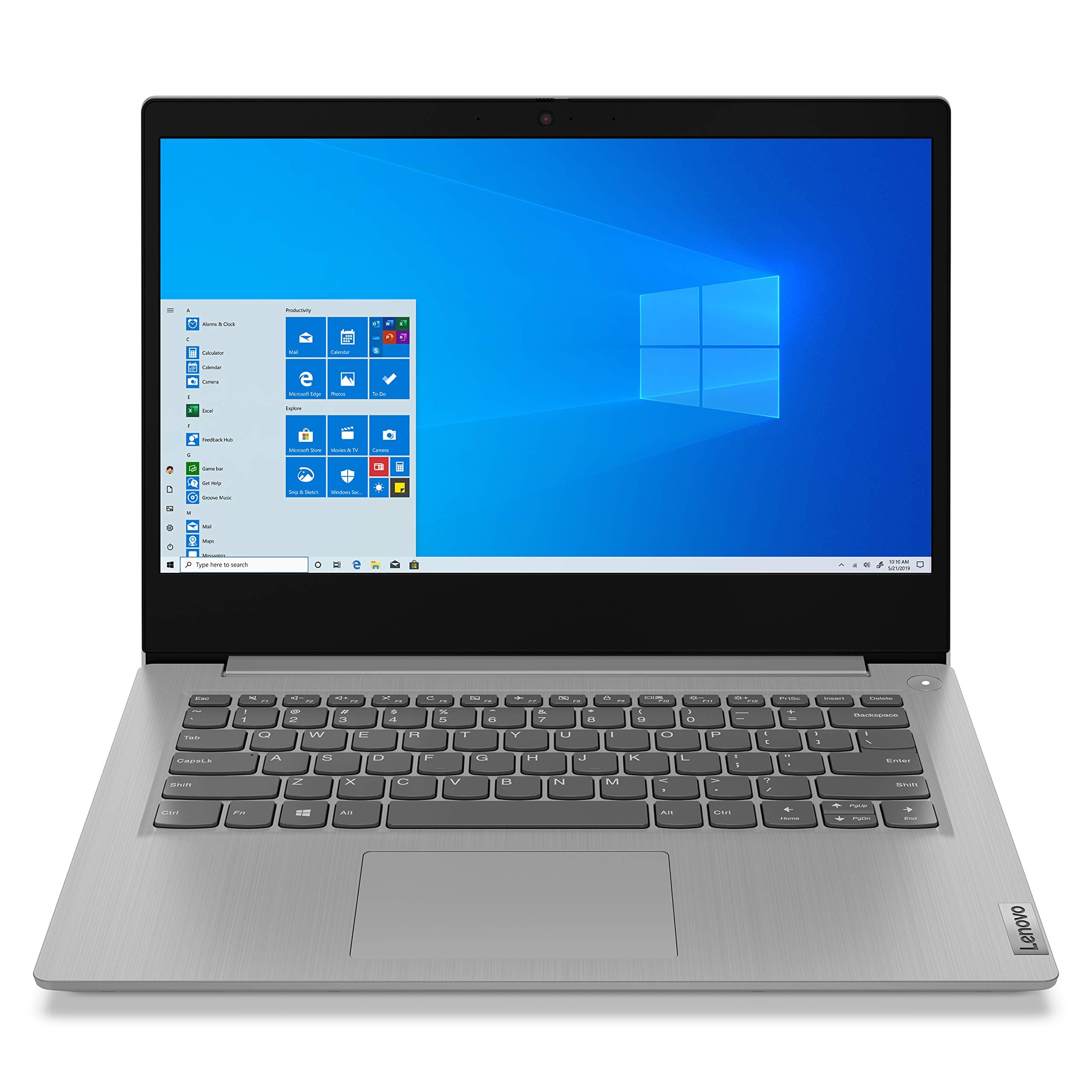 IdeaPad 3 14" Laptop, Intel Core i3-1005G1 Processor, 4GB DDR4 RAM, 128GB M.2 SSD Storage, 14.0" FHD (1920 x 1080) Display, Integrated Graphics, Windows 10 S, 81WD010QUS, Platinum Grey