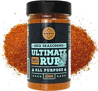 – Ultimate Rub BBQ All Purpose Seasoning - 100% Natural and Universal BBQ Seasoning - Flavourful All-Round Blend of Spices for Amazing Beef, Pork, Poultry, Vegetable BBQ Dishes - Large Jar (230g)