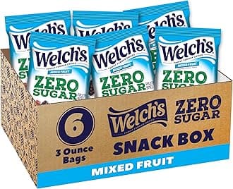 Zero Sugar Fruity Bites, Mixed Fruit Snack Box, Gluten Free & Sugar Free Snacks, 3oz Snack Packs (Pack of 6)