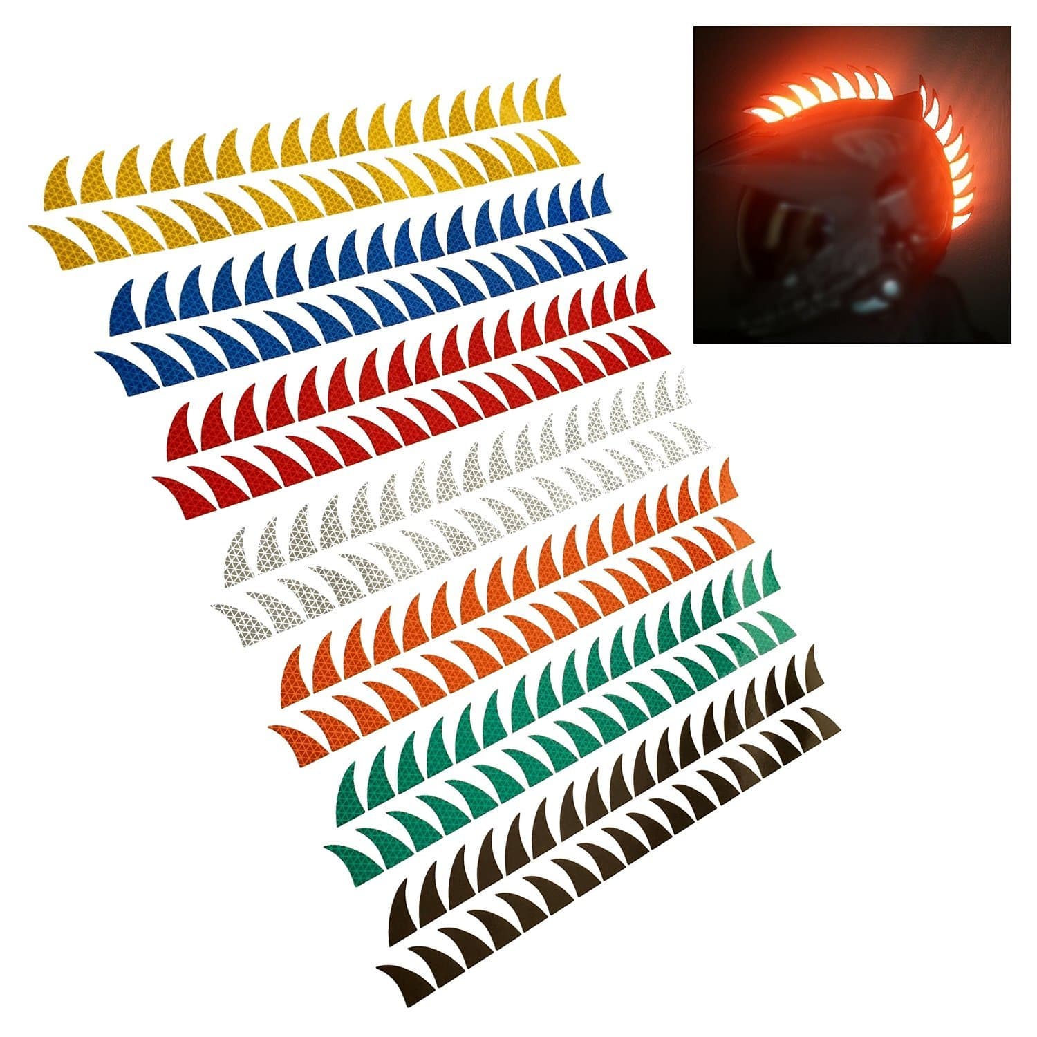 customTAYLOR33 High Intensity Grade Reflective Warhawk/Mohawk Decals (Rubber Warhawk & Helmet not Included) Many Colors (White)