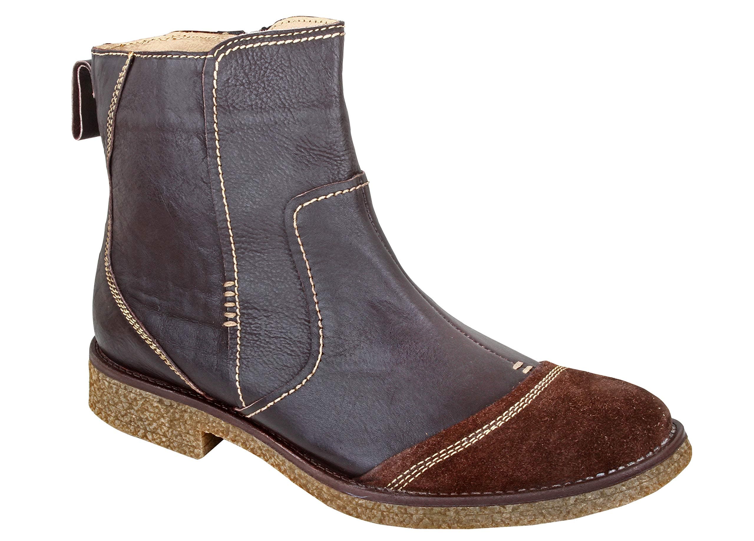 Chocolate Genuine Leather Boots - Bolt, SAHA3214CHCURV