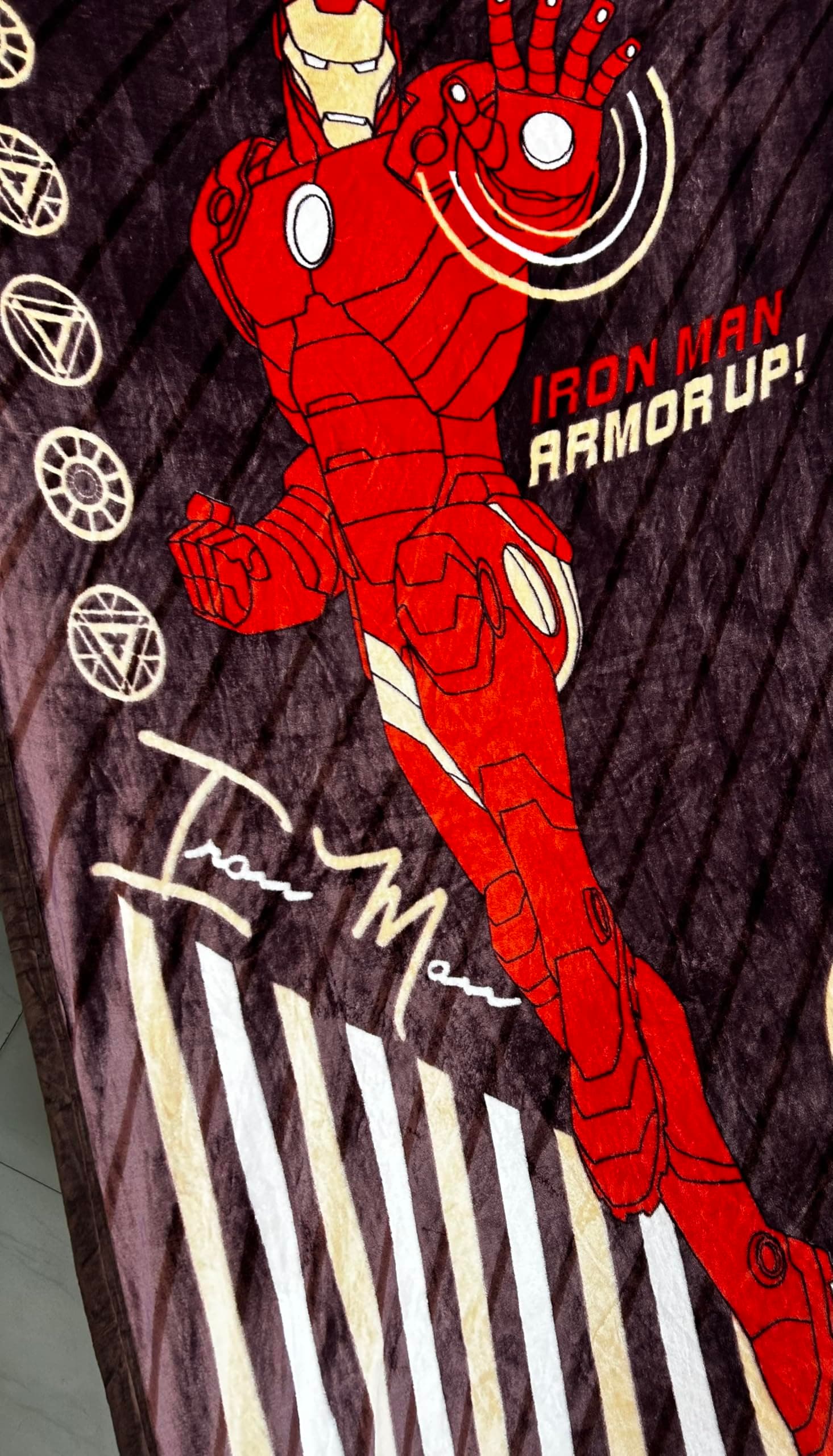 VHC Man of Iron Single Bed Flannel | Super Soft and Cozy Kids Blanket | Ideal for Boys and Girls | Fun and Vibrant Design | Perfect for Toddlers/Children | Size(1.50 * 2.20) Mtr