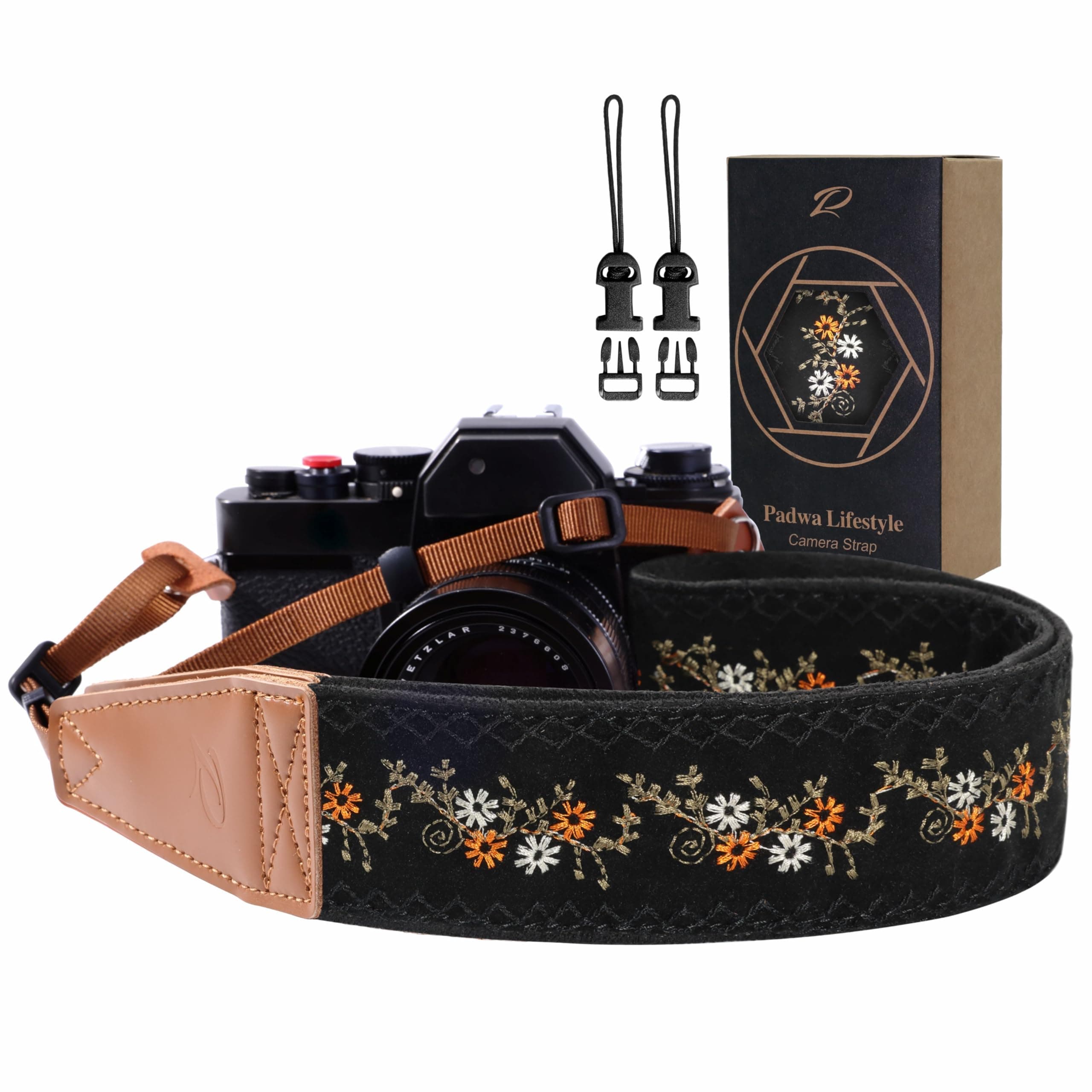 Padwa Lifestyle Camera Strap - 2 Inch Full Grain Leather Camera Straps for Photographers