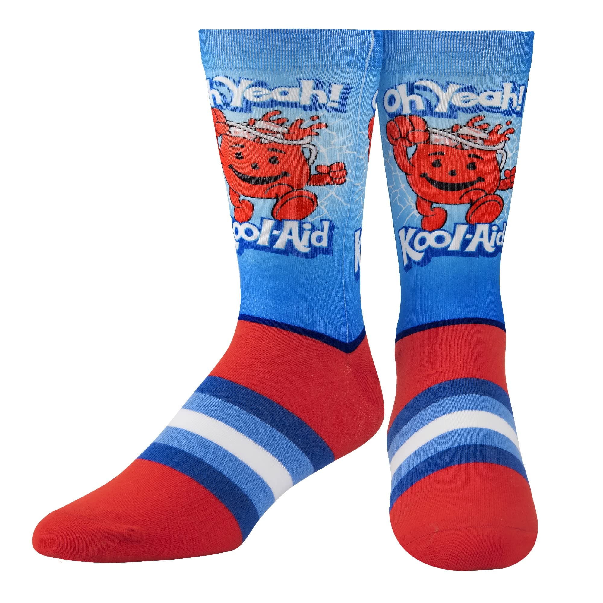 Odd Sox - Kool-Aid Crew Socks - Fun Novelty Men’s Sock with Crazy Graphic Print - Size Large - Bold Pop Culture Footwear - Comfy Cotton Blend - Great Gift for Kool-Aid Fans & Collectors