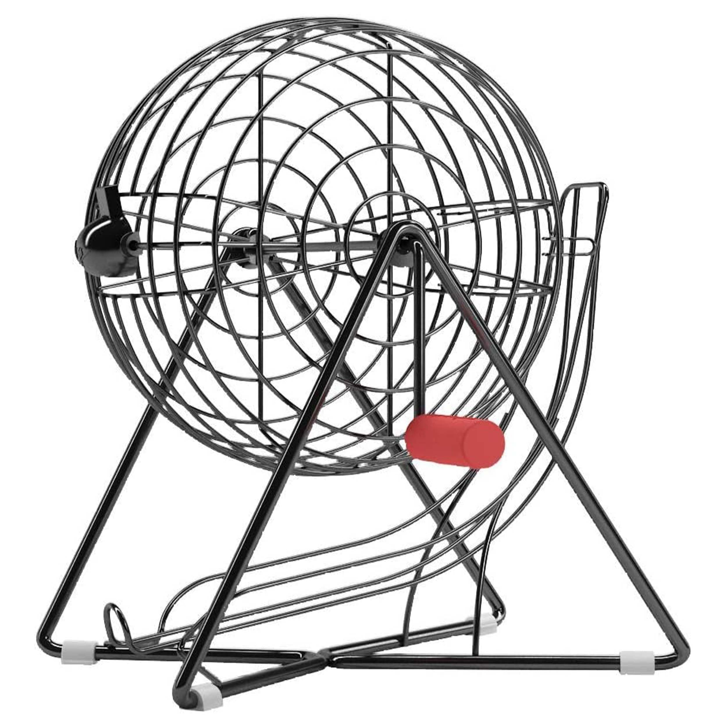 Official Professional-Use Small Black Plastic Coated Bingo Cage Only, 11" High by Mr. Chips, Inc