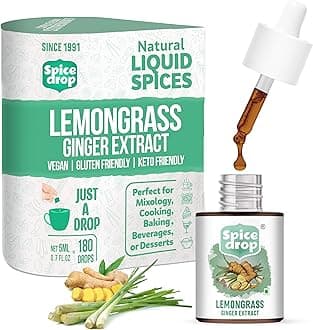 Spice Drop Lemongrass Ginger Natural Extract | Best Used For Herbal Tea, Soups, Shakes, and Beverages | No Added Preservatives | Vegan Paleo Friendly | Drop And Stir | Non-GMO | 5 ML (180 Drops)