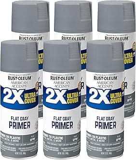 327912-6 PK American Accents Spray Paint, Gray Primer