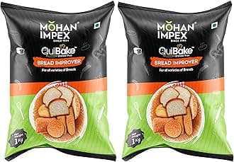 - Mohan Impex Bread Improver 1Kg [Pack of 2] - Enhances Dough Rise, Improves Crust & Freshness - Ideal Baking Powder for Breads, Buns, Seitan & Bakery Mixes for Fluffy Results