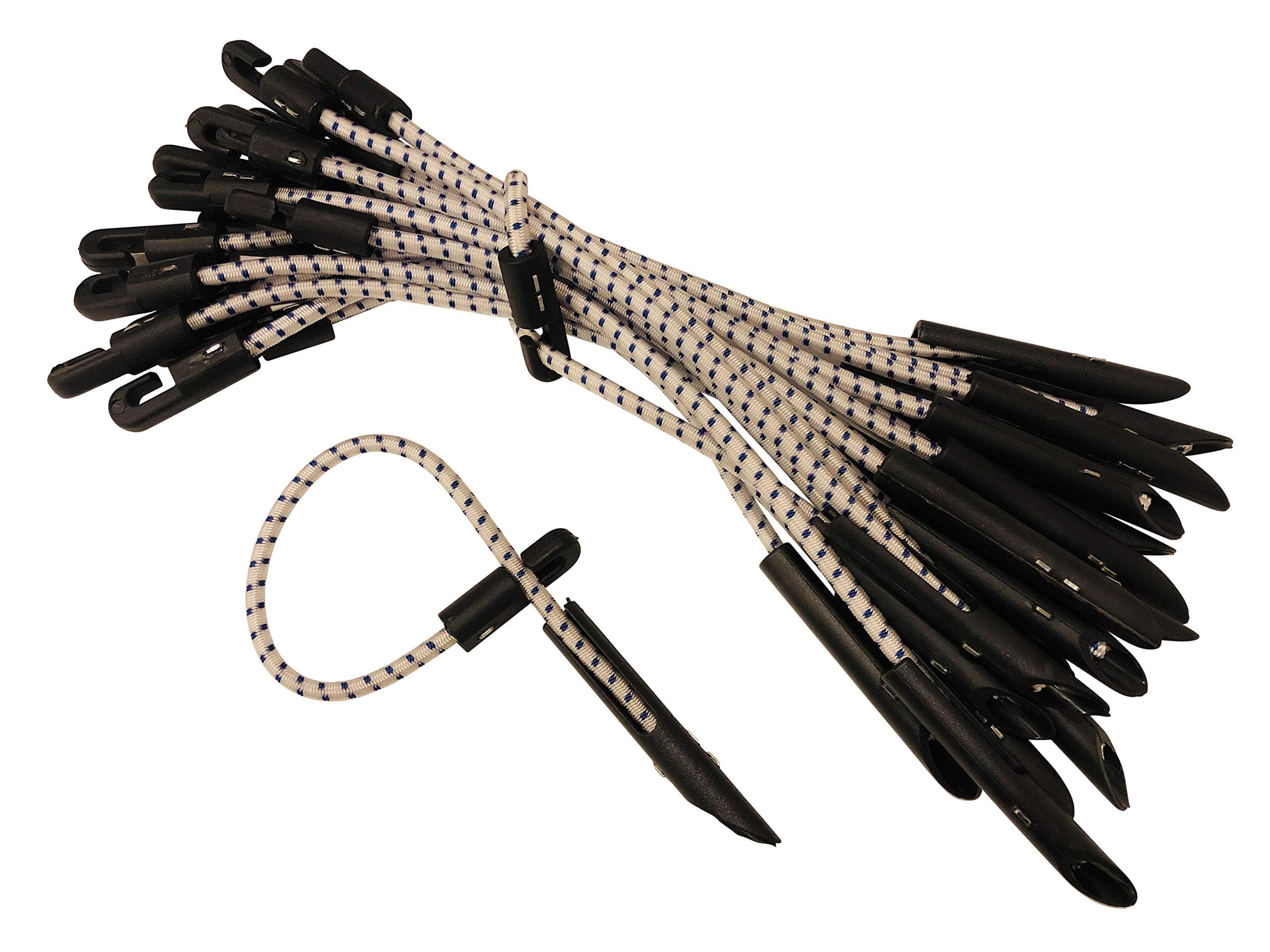 12-Inch Tarp Bungee Toggle Ties (20-Pack)