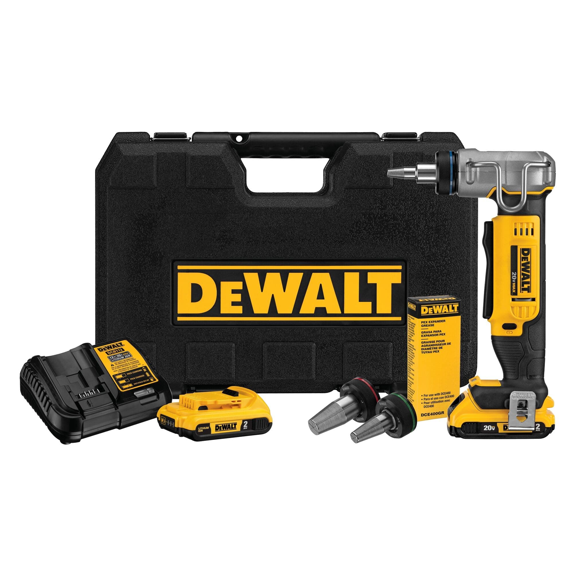 DEWALT 20V MAX* PEX Expander Tool Kit, 1-Inch (DCE400D2)