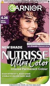 Nutrisse Ultra Color 4.26 Ultra Violet Permanent Hair Dye, Electrifying Bold 8-Week Colour, Up to 100% Grey Coverage, Vegan Formula for 3x Shinier & Stronger Hair with 5-Oil Conditioner
