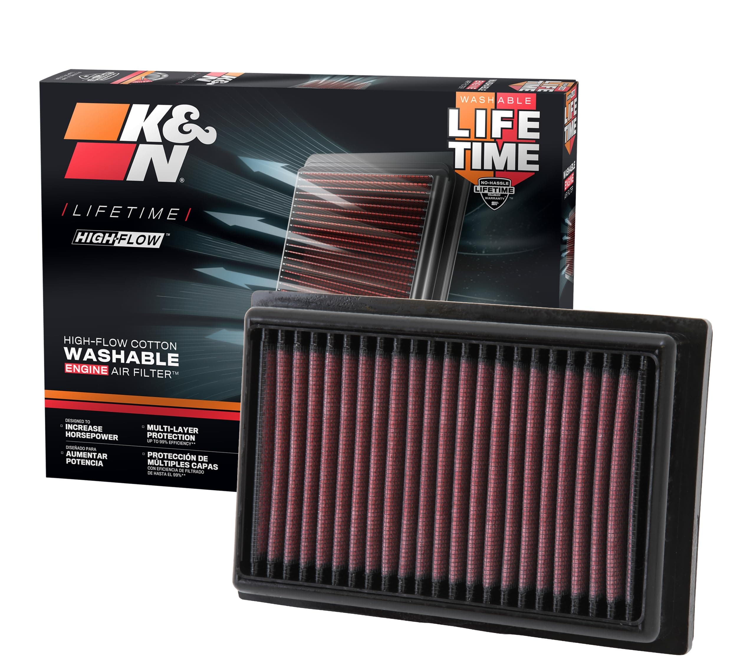 K&N Replacement Air Filter suitable for Citron C1 Peugeot 108 1.0 20142016 Subaru Justy 1.0 2016 Toyota Prius C 1.5 20122016 Toyota Aygo II 1.0 Yaris Hybrid 1.5 2012 Yaris 1.