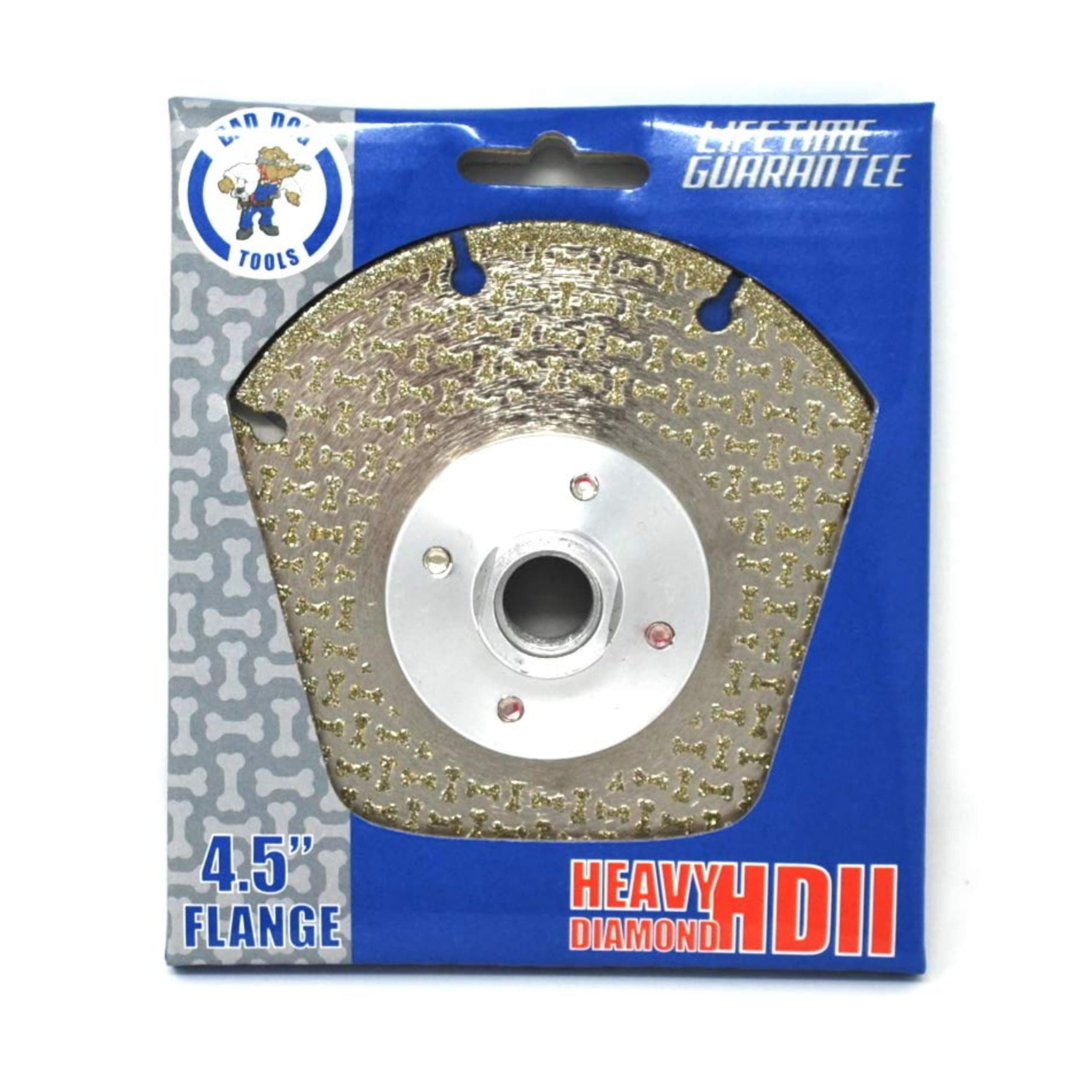 Tools 4.5” Flange Handi Disc Deux (HDII) Diamond Wheel for *Flush* Grinding, Sanding, and Cutting. Use on Iron, Steel, Brass, Tile, Stone, Brick, & Plastic. Use with an Angle Grinder.