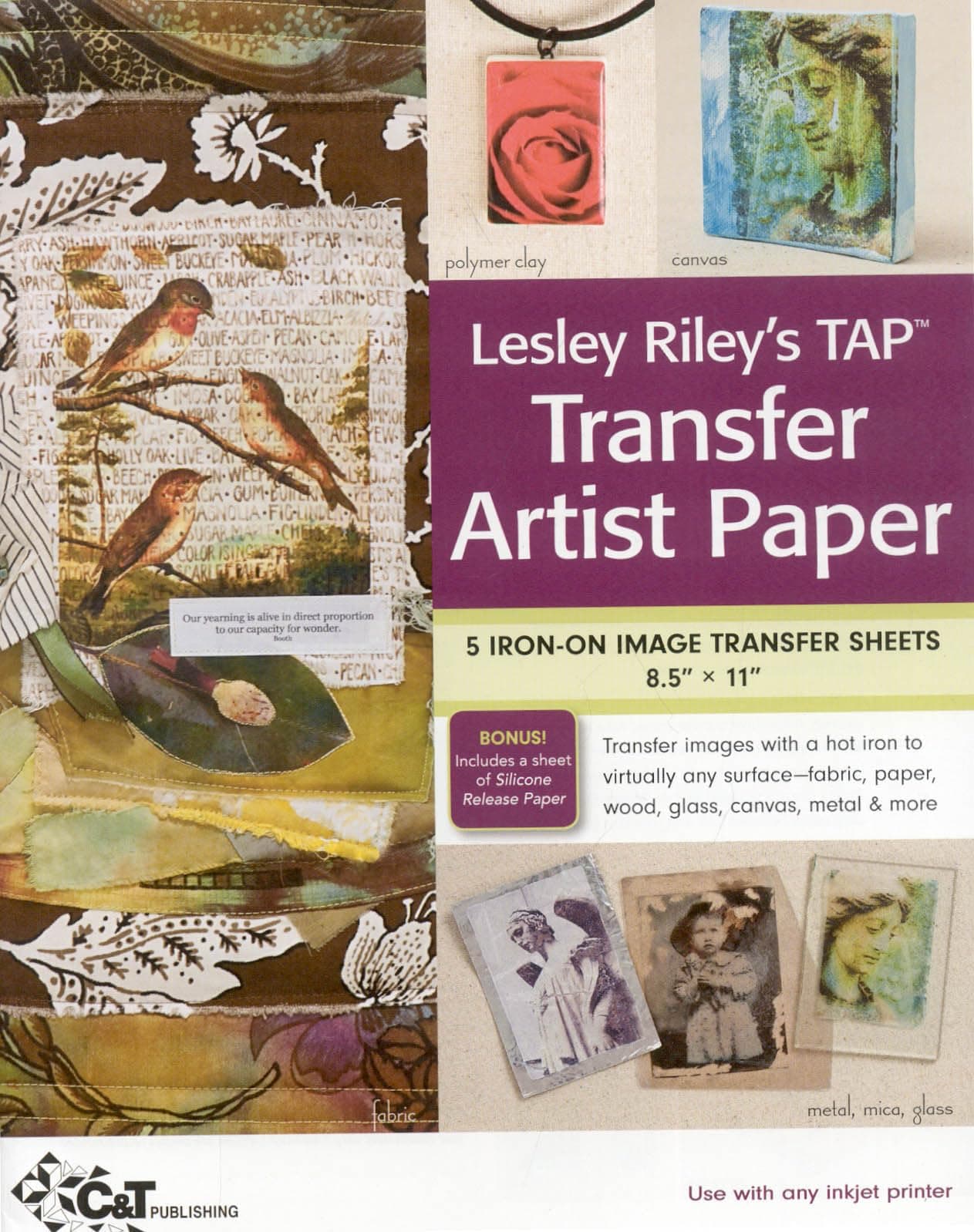 TAP Transfer Artist Paper, 5 Pack: 5 Iron-on Image Transfer Sheets, 8.5" x 11"
