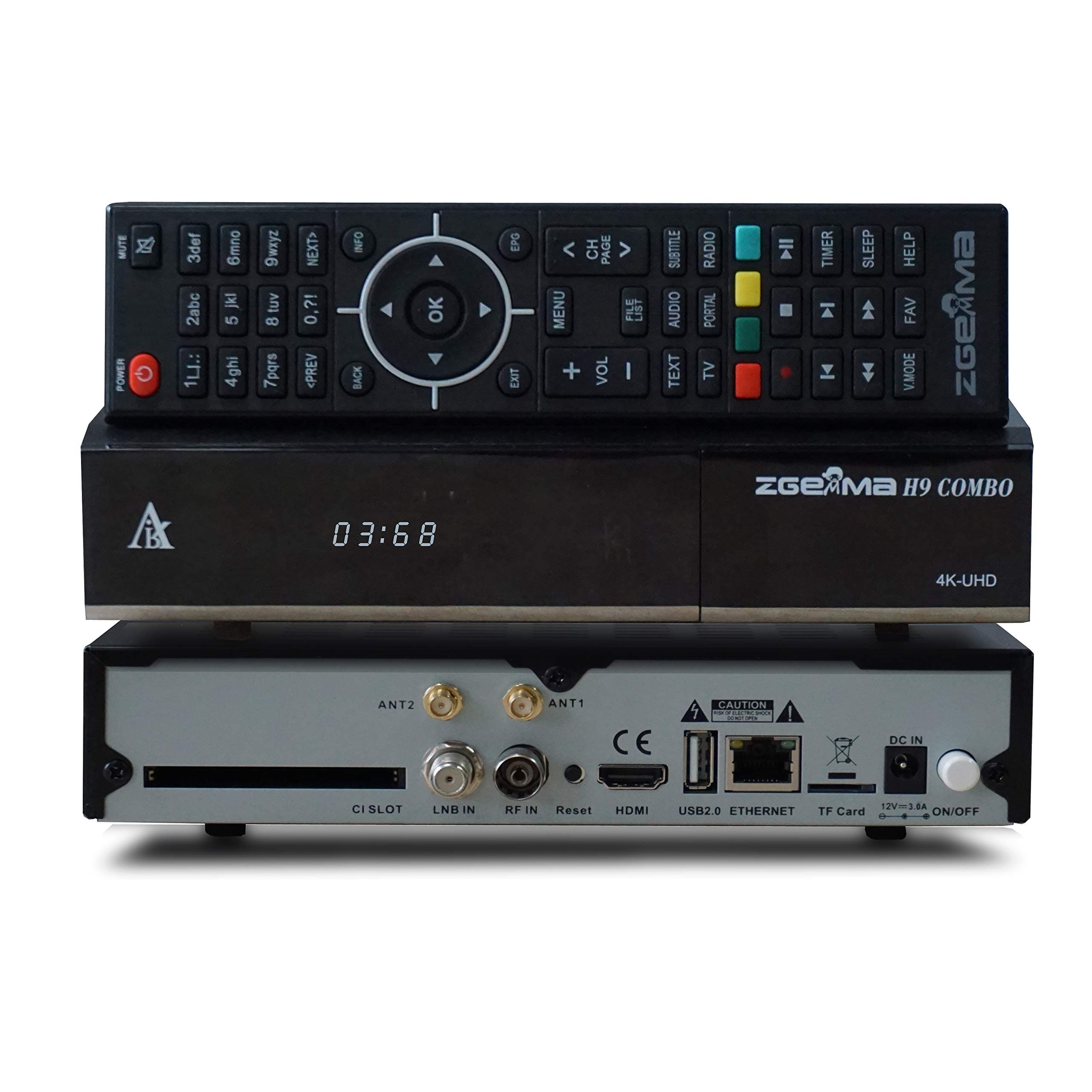 ZGEMMA H9 COMBO with DVB-S2X+DVB-T2/C Combo tuner 300Mhz WIFI 4K UHD Receiver
