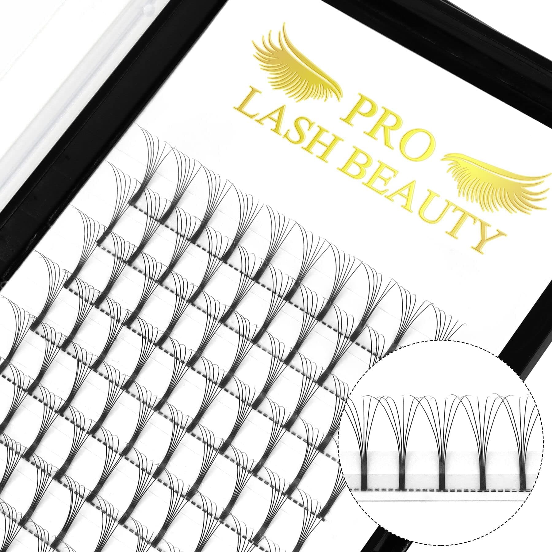 Premade Volume Eyelash Extensions 6D-D-0.07-9-16mix Long Stem Premade Fans Eyelash Extensions .07 .10 Premade Volume Fans Volume Lash Extensions C D Curl(6D-D-0.07,9-16 mix)