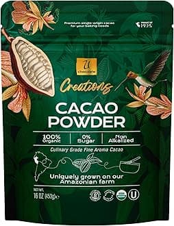 Chocolate Organic Cacao Powder - Natural - Fresh From our Farm (1 bag (16 oz))
