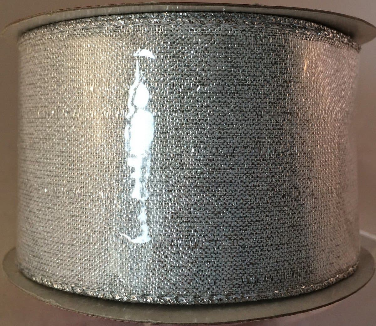 2 1/2 " x 30 Feet Wide Silver Polyester Metallic Ribbon