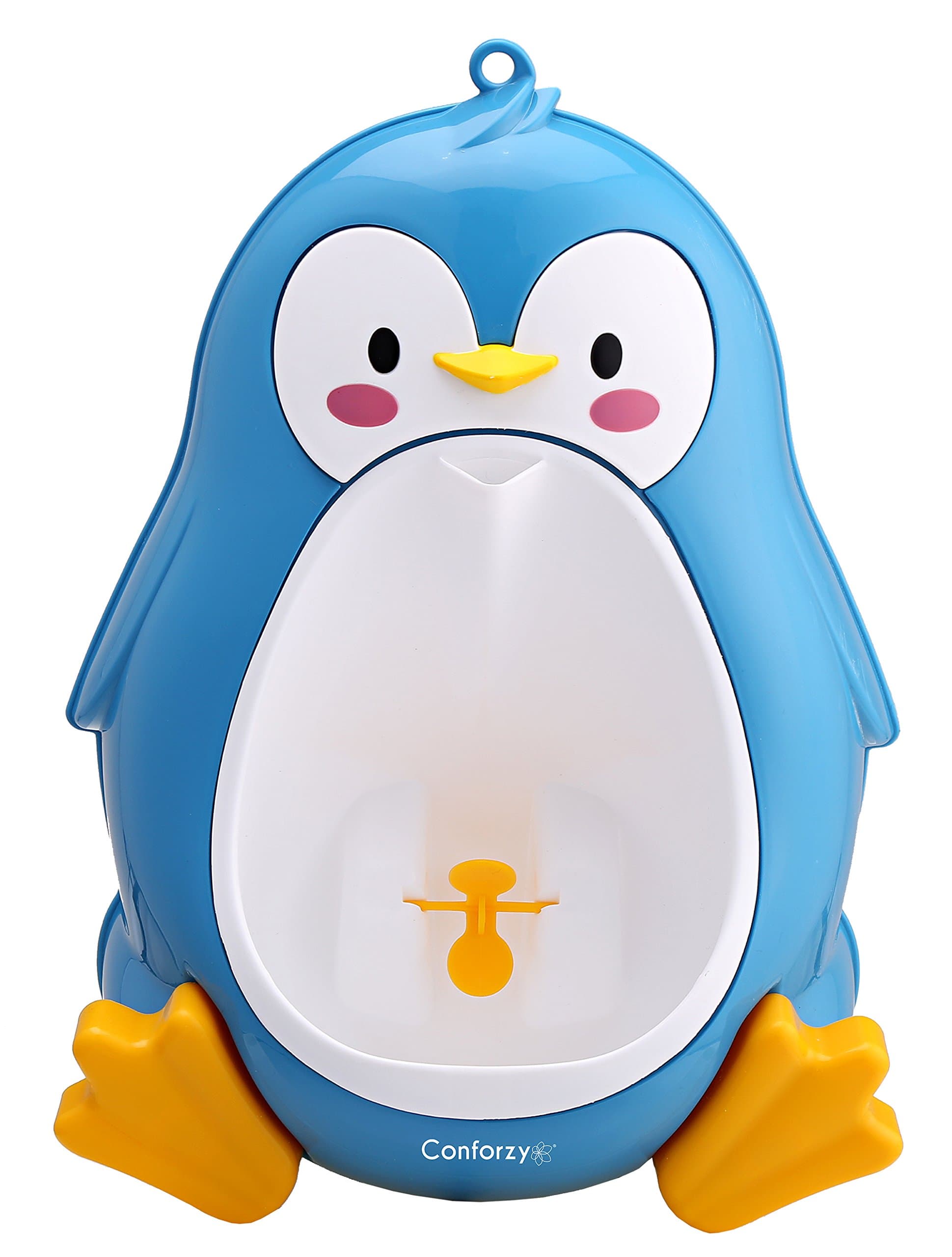Conforzy, Penguin Standing Potty Training Urinal for Boys with Fun Aiming Target (Blue)