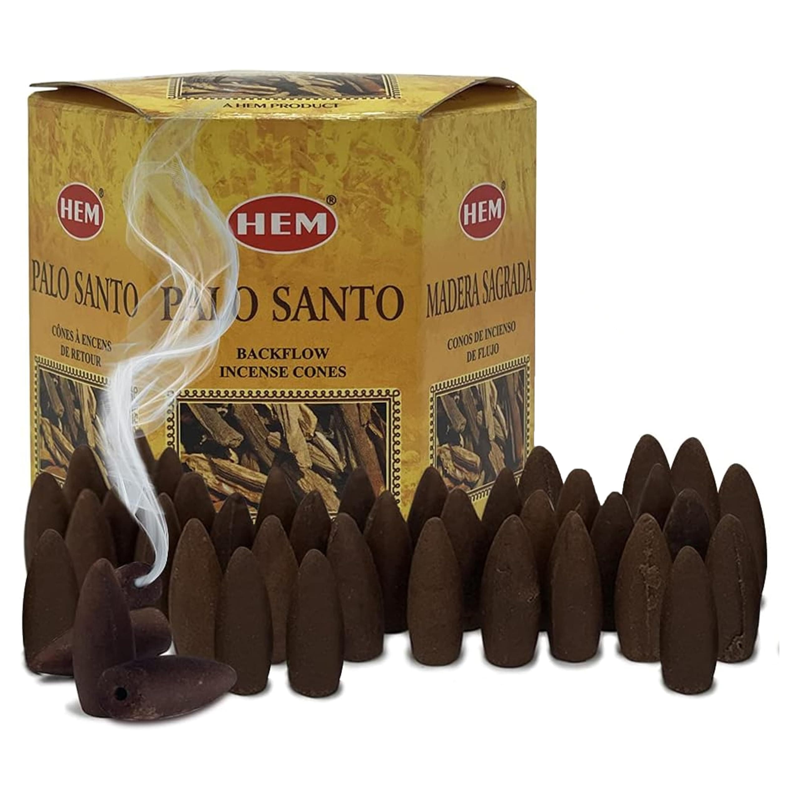 Palo Santo Backflow Incense Cones For Waterfall And Mat Bundle Inciensos Aromaticos|Incienso|Inciense|Insienso
