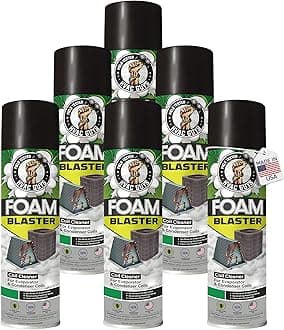 Foam Blaster AC Coil Cleaner for AC Unit 6-Pack | No Rinse Formula for Evaporators & Condensers | Neutral Citrus Scent