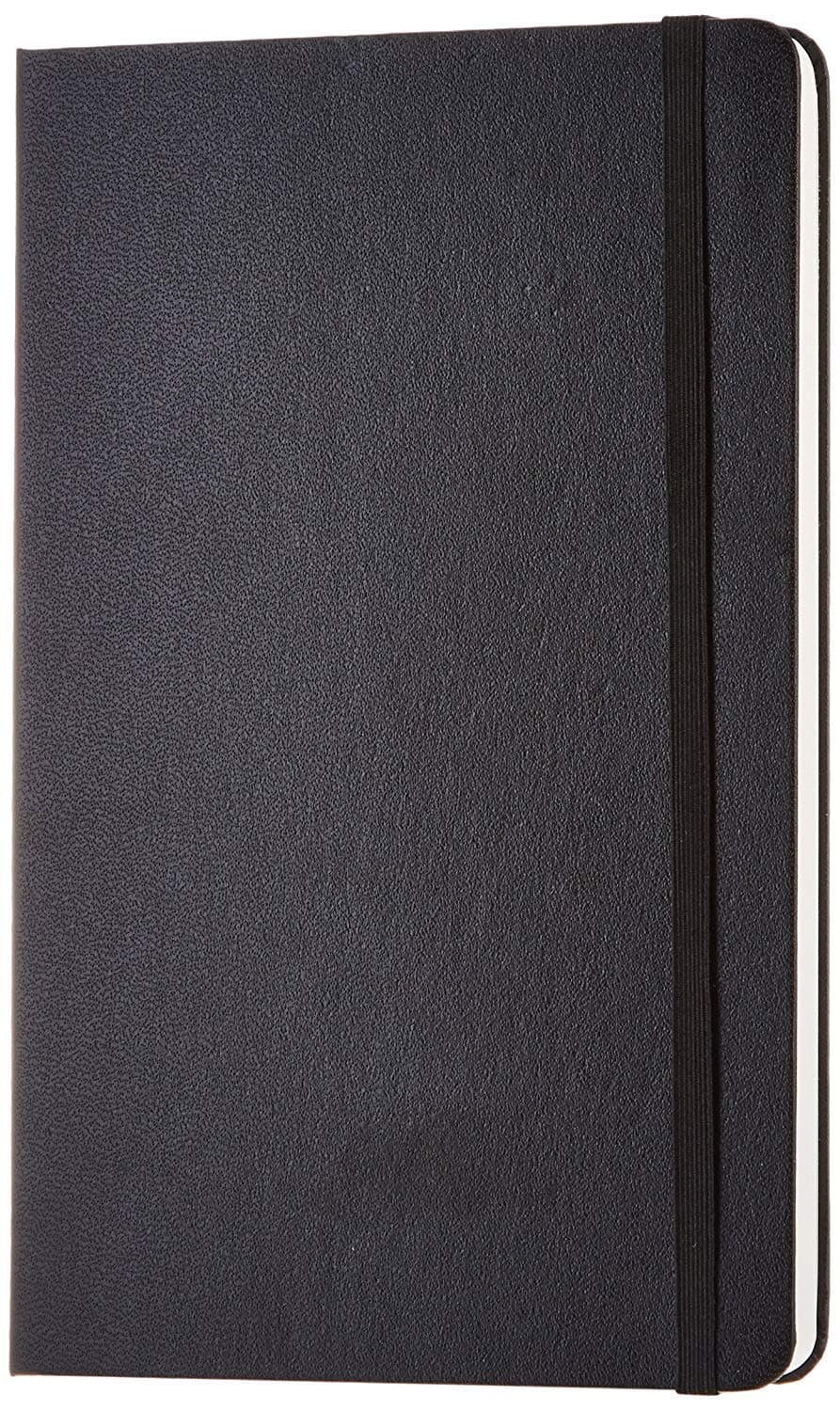 AccuPrints A5 Hard Bound Diary 200 Pages |80 GSM| Notebook Diary with Elastic Lock | Ruled Sheets Good For Journaling, Offices (Black)