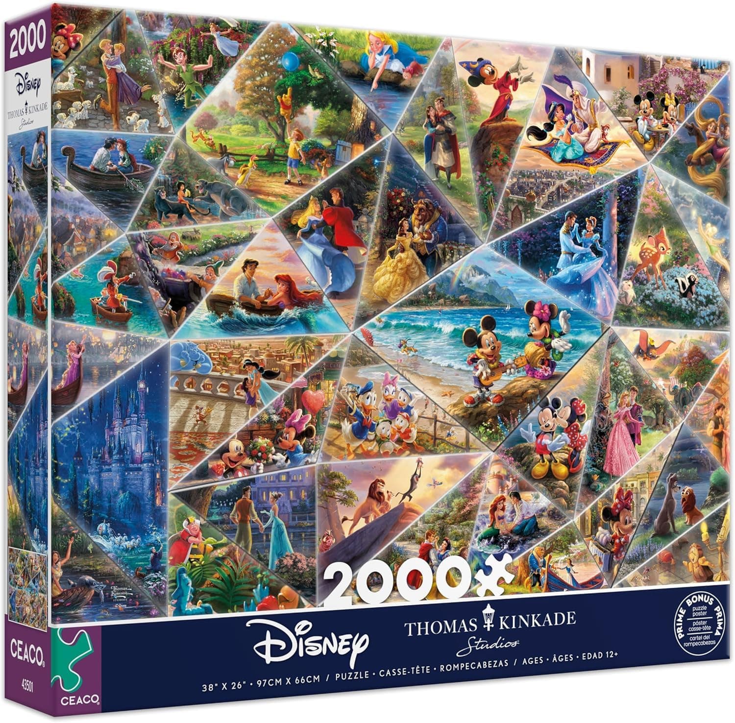 Ceaco - Thomas Kinkade - Disney Collage - 2000 Piece Jigsaw Puzzle