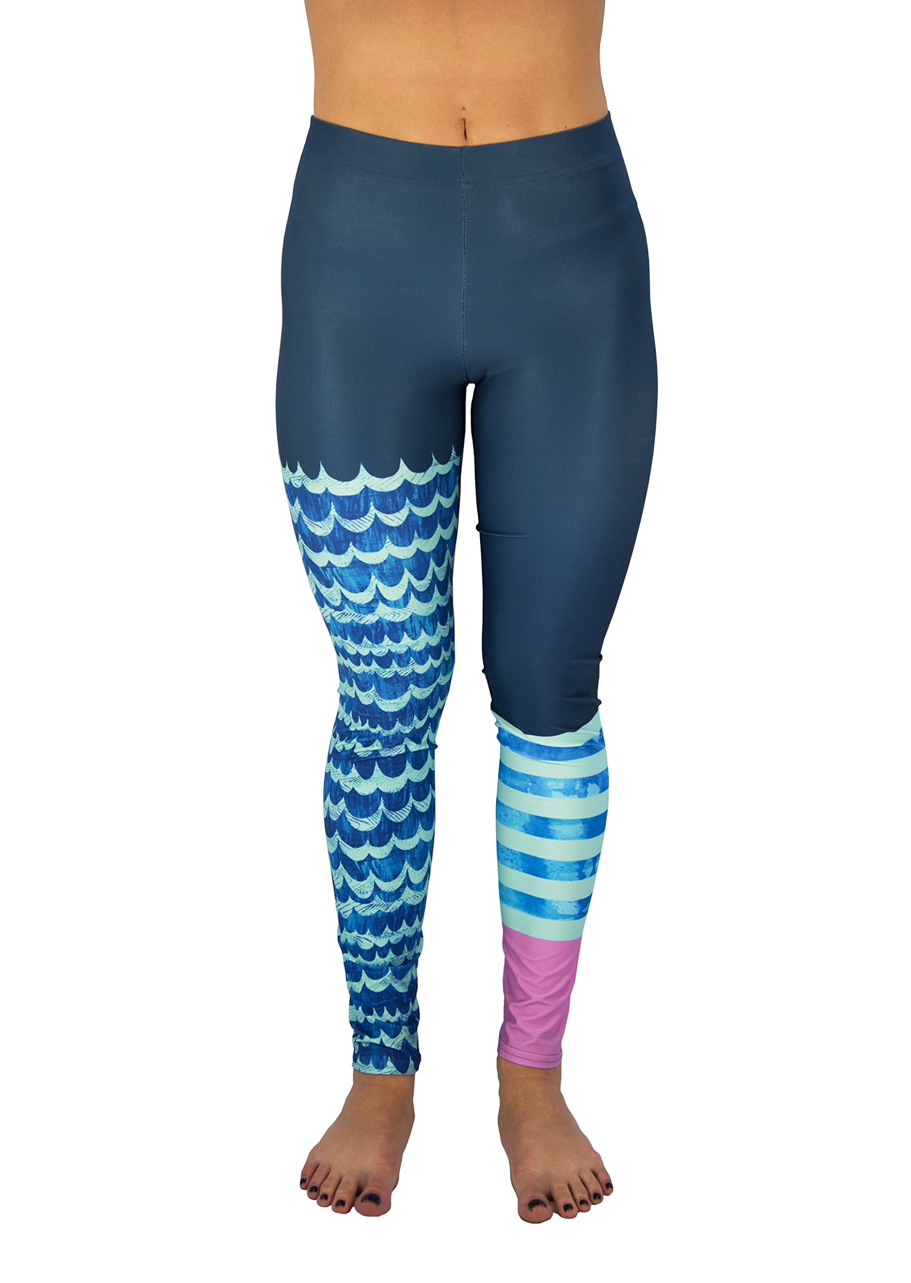 NaluTribe Printed Leggings, Wave Rider Print, Medium