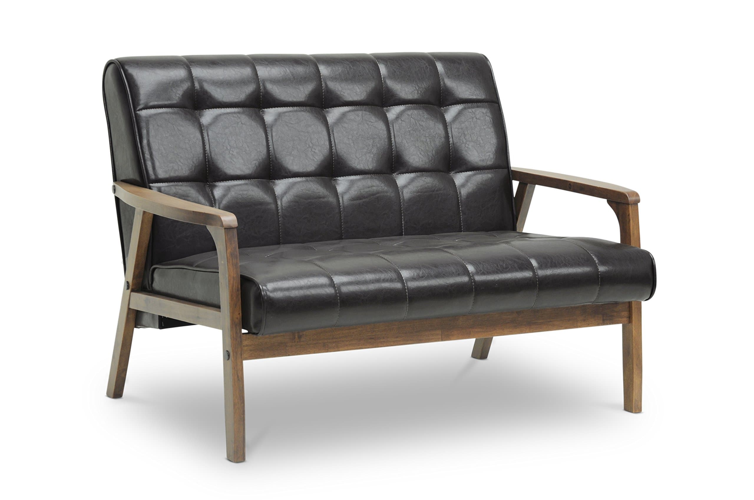 Mid-Century Masterpieces Love Seat, Brown