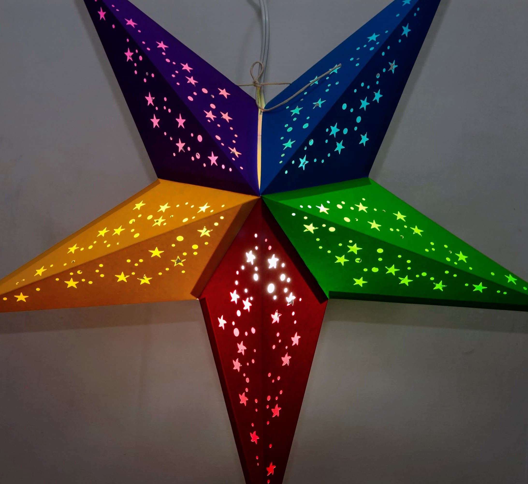 Constellation 5 Point Paper Star Lantern (Multi-Colored) by UMTA