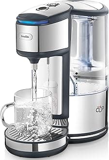 BRITA HotCup Hot Water Dispenser | Integrated Water Filter | 1.8L with 3kW Fast Boil & Variable Dispense | Energy-efficient use | Stainless Steel [VKJ367]
