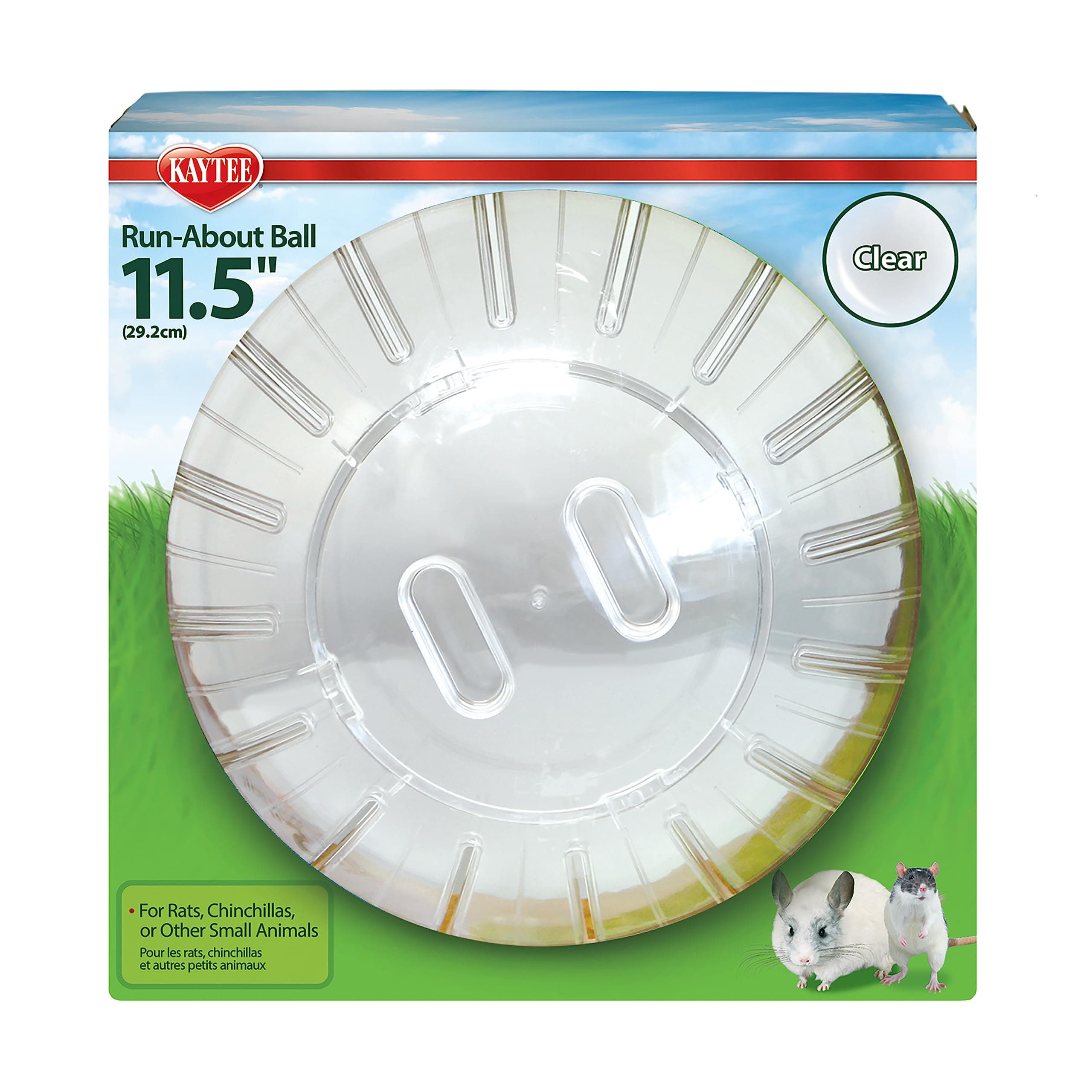 Kaytee 11.5" Clear Run-About Exercise Ball For Pet Rats & Chinchillas