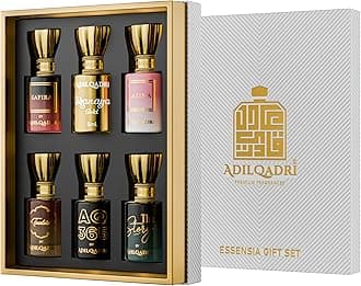 - Adilqadri Essensia Luxury Attar Combo for Men & Women | Non-Alcoholic Long-Lasting Arabic French & Woody Notes | Roll-On Attar Parfum | Gift Hamper for Him & Her | Combo of 6 (5.5ml Each)