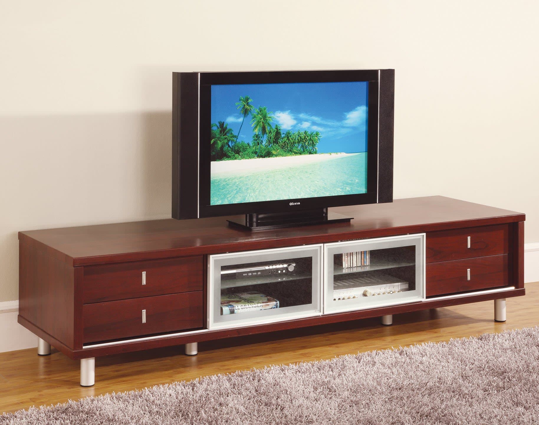 Jabari TV Cabinet Mahogany
