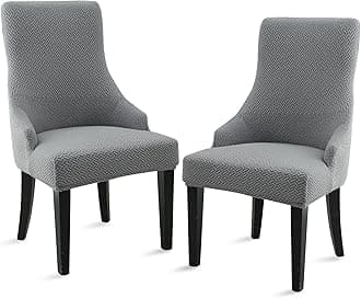 Liykimt Stretch Wingback Side Chair Slipcover-Accent Chair Cover Jacquard with Arm,Washable Upholstered Arm Dining Chair with Nailed Trim Protector for Dining Living Room