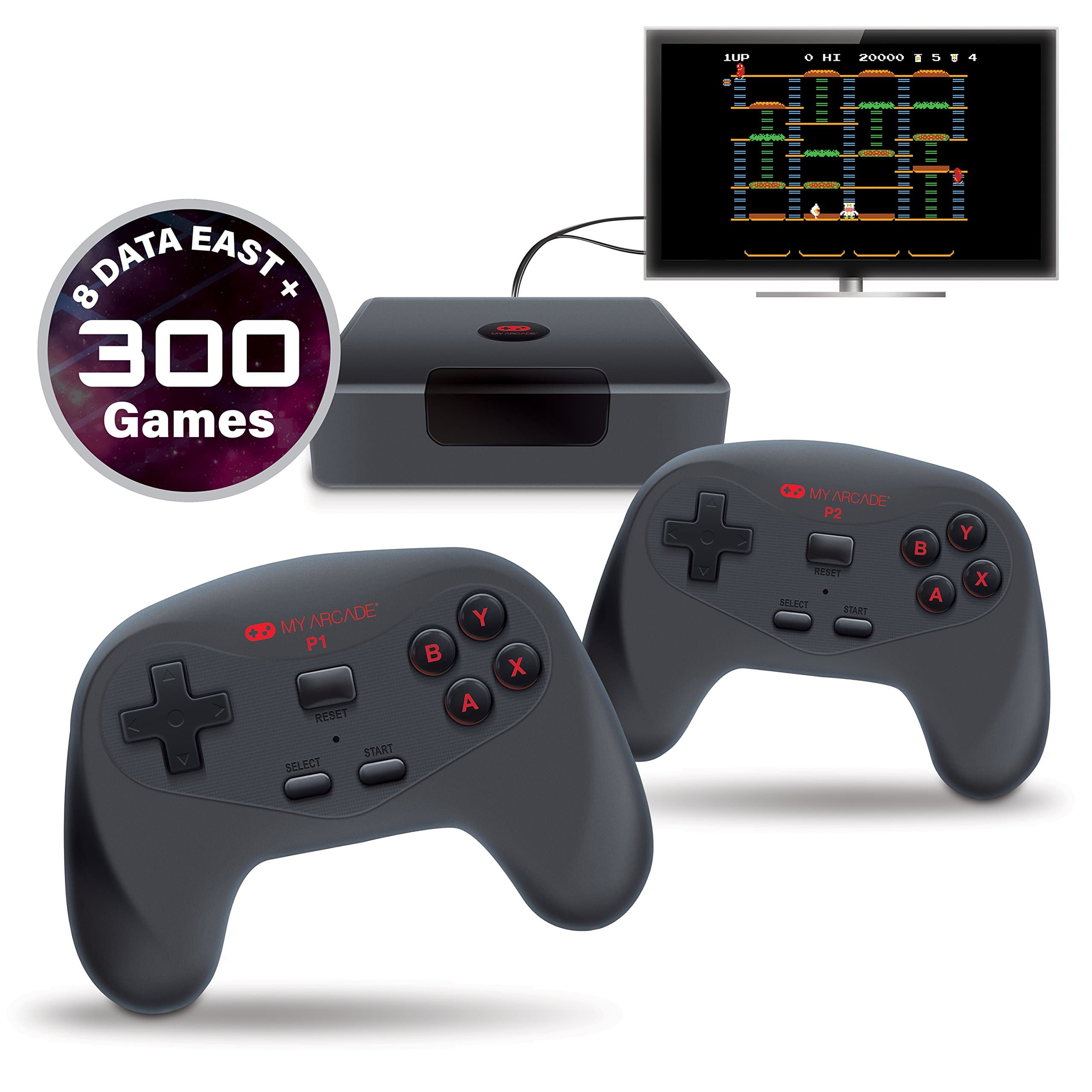My Arcade Gamestation Wireless with Data East Hits 300 Built-in & 8 Classic Games