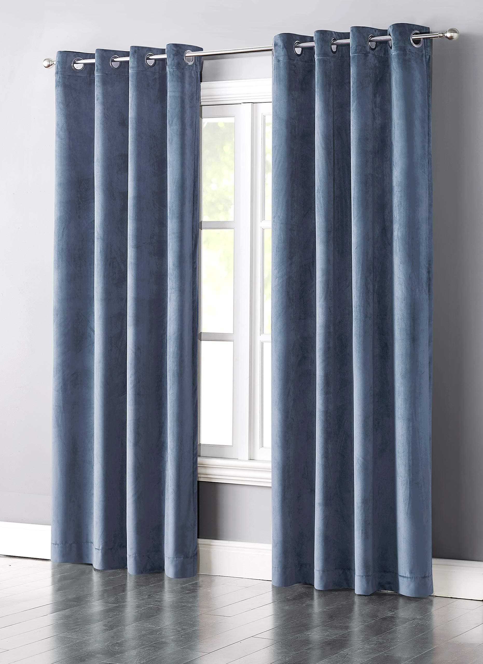 Wonder Home Cathy Window Panel, 50" X 63", Light Blue