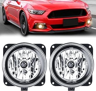 Nilight Fog Lights Assembly Compatible with 2002 2003 2004 2005 2006 Ford Focus SVT 2005-2007 Ford Escape 2003-2004 Ford Mustang Cobra Replacement