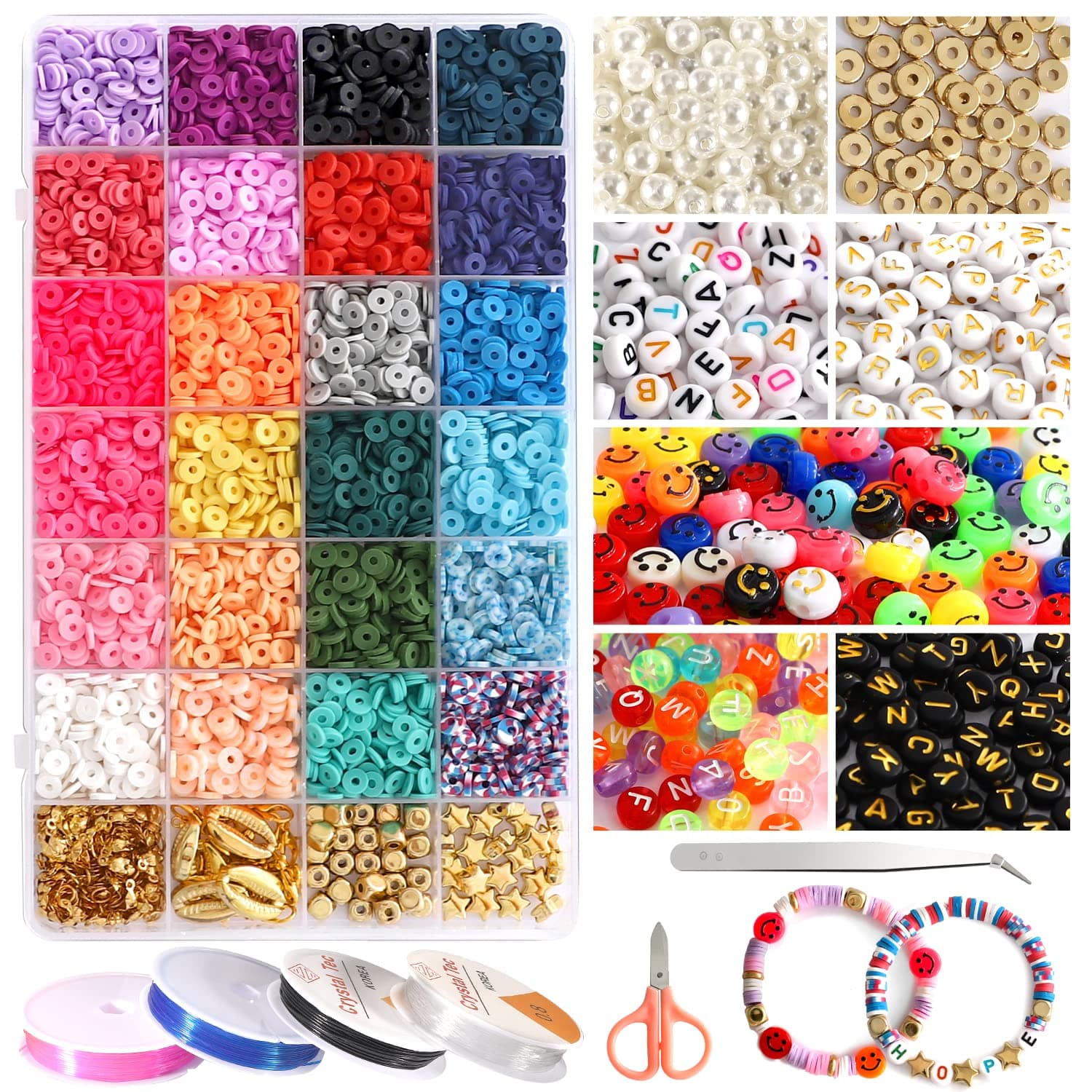 6000 Pcs Clay Beads Set