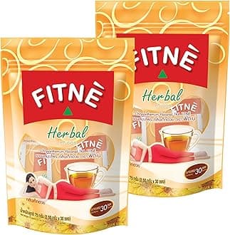 FITNÈ Chrysanthemum Herbal Tea Senna Infusion Smooth Mild Soothing Beverage Natural Gentle Detox Cleanse No Calories Caffeine Free, 60 Tea Bags