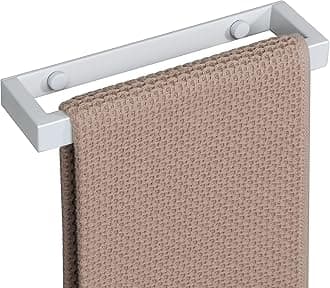 Sayayo Bathroom Towel Holder Hand Towel Ring White Self Adhesive & Screw Towel Rail SUS304 Stainless Steel 8-inch Wall Mounted No Drilling, EGJF020-W
