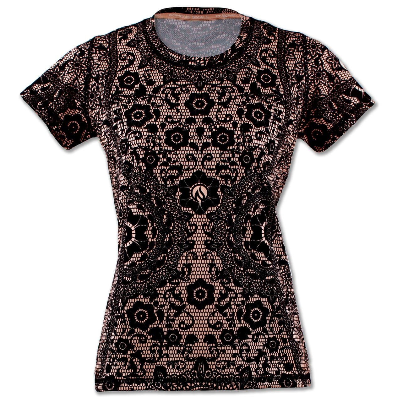 INKnBURN Women's Black Lace Tech Shirt